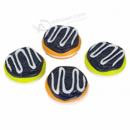Vinyl Creative Chocolate Biscuits Shaped Dog Chew Toys Suqeaky Dog Toy Pet Toys