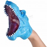 Tpr dinosaurus handpop speelgoed kinderen zachte dinosaurus rubberen handschoenen speelgoed voor kinderen