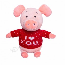 плюшевый свитер сердца поросенок подарок на день Святого Валентина