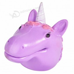 Tpr guanto burattino animale morbido realistico viola unicorno per giocattoli per bambini per bambini