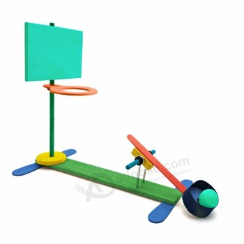 Kit de catapulta de madeira equipamento educacional para crianças