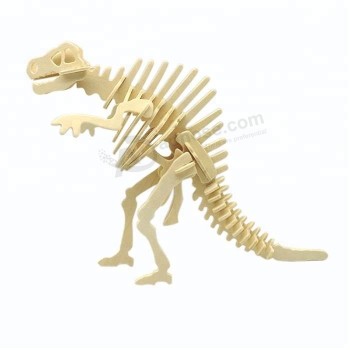 Aangepaste dinosaurus speelgoed serie spinosaurus kinderen speelgoed educatieve houten puzzel