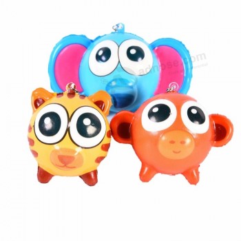 Promotional items cartoon pig and elephant squeeze decompression keychain squishy animal toy for kids