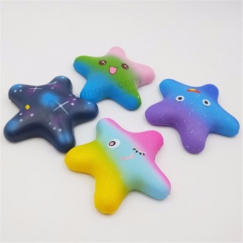 EU market Hot sale anti-stress PU giant starry color change squeeze slow rising squishy stars toys for children