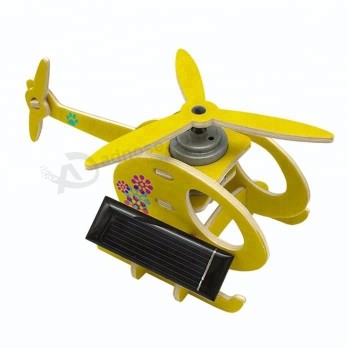 Rompecabezas de madera 3d educativo solar accionado juguetes personalizados
