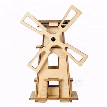 Großhandel Solar Windmühle Puzzle Holzspielzeug für Kinder