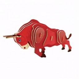 子供diy bullおもちゃ3d木製パズルカスタム