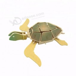 Low MOQ 3D Turtle Puzzle Wooden Toys Educational Custom