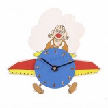 Thème de transport enfants en bois jouet bricolage horloge murale 3d personnalisé