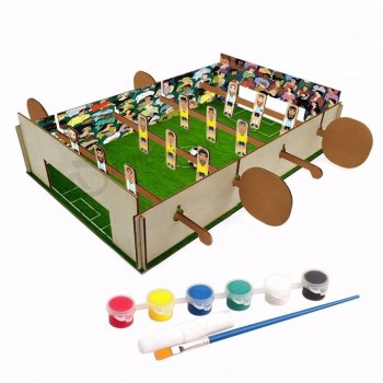 Mini DIY Wooden Kids Toy MDF Foosball Custom