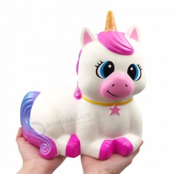 Squishies parfumées ralentissent la hausse des animaux Licorne Jumbo PU mousse jouets mous en gros