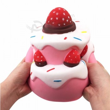 Laag cake dessert squishy stress reliever op maat squishy speelgoed