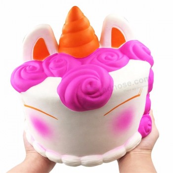 Raro enorme rosa unicorno torta animale appiccicoso squishy antistress regalo giocattolo