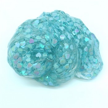 Ebay水晶粘液心脏形状橡皮泥粘土戳泥魔术颜色