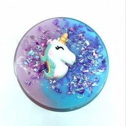 Novedad limo unicornio colorido algodón barro diy cristal barro ventilación de arcilla