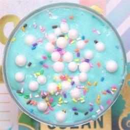 Amazon most popular anti-stress cotton mud slime kit toy bead toy for children