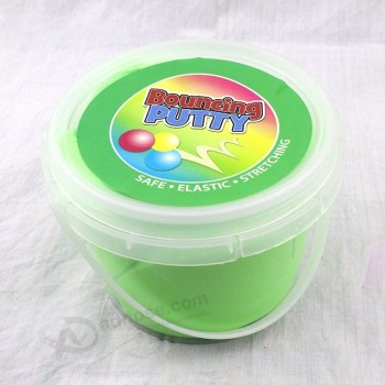 新供应圆形塑料桶彩色减压玩具水晶泥为孩子