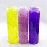 New Supply Long Plastic Bucket Color Sequins Crystal Slime For Kid