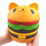 Pu 소프트 버거 스 퀴시 점보 고양이 햄버거 거품 제조 업체