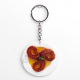 Best Selling Realistic Toy 4cm ABS Plastic Plate Keychain Toy For Kids
