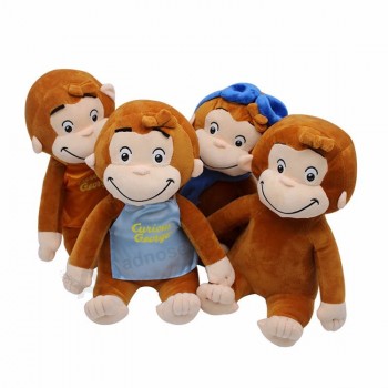 Ampliamente se venden en el mercado ruso el diseño creativo de peluche de peluche mono con cajas de regalo personalizadas