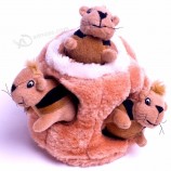 En gros chercher et cacher jouet en peluche kawaii jouet en peluche pour jouet de formation de chiens de compagnie