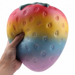 Jumbo pu langzaam rijzende fruit squishies aardbei squeeze bal