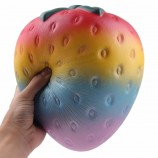 Jumbo pu lento aumento squishies de frutas fresa apretar la bola