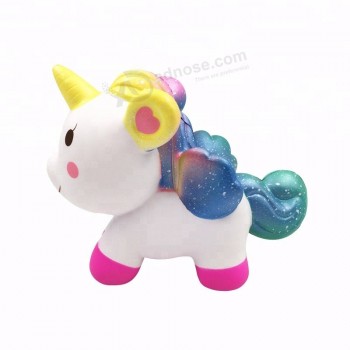 Squishy unicorn lento aumento pu squishies brinquedo conjunto cheiro bolas de stress