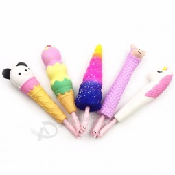 Promotion Squishy Pencil Cap Kawaii Gift Pen For Kids Stationery