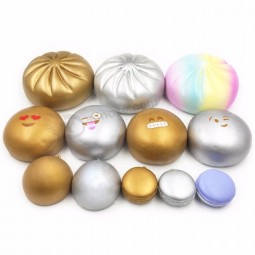 Macarons Squishy Lot Buns Rainbow Cute Emoji Slow Rising Toys