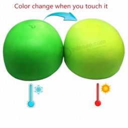Squishies de frutas al por mayor cambio de color de temperatura juguete pu lento aumento sandía squishy juguete