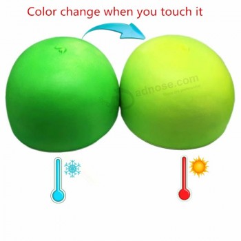Fruit squishies al por mayor temperatuur kleur veranderen speelgoed pu langzaam stijgende watermeloen squishy speelgoed