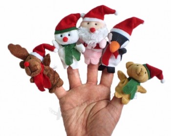 Educatieve handpoppen allerlei voor baby bulk vormige pluche vinger speelgoed