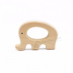原木大象项链魅力diy木制礼品配件婴儿木制大象牙胶