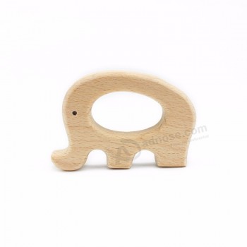Collier éléphant en bois original charmes bricolage cadeau cadeau bébé anneau de dentition éléphant en bois