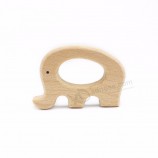 Original madeira elefante colar encantos diy madeira presente acessório bebê elefante de madeira mordedor