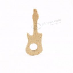 Houten gitaar vorm hanger bijtring borstvoeding bijtring speelgoed bijtring