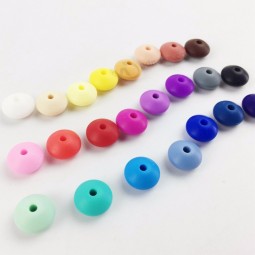Food Grade 12mm Silicone Small Abacus Beads Custom