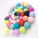 15 mm Baby Sensory Tool Silicone Chewable Round Beads for Nursing Jewelry