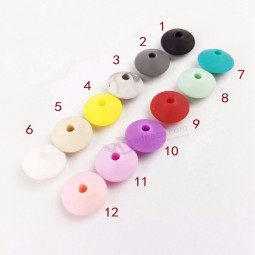 Food Grade 12mm Soft Silicone Abacus Beads for Jewelry