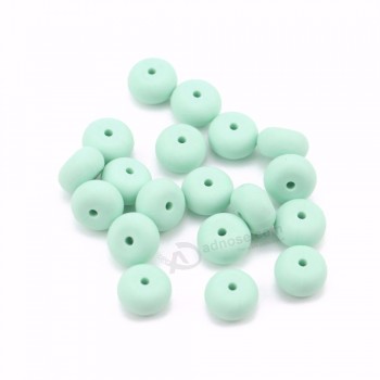 14毫米 Soft Silicone Beads Pumpkin Loose Silicone Teether Beads
