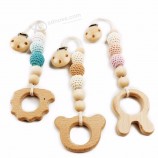 Personalice los encantos de silicona cadena de chupete conjunto de regalo de bebé recién nacido