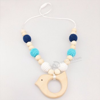 Baby Teething Necklace Chewable Baby Beaded Nursing Necklace