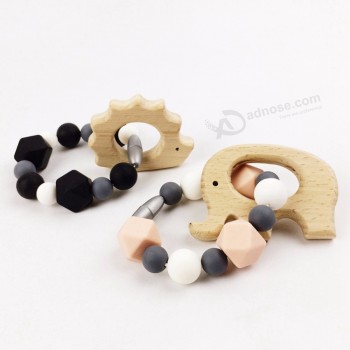 Newborn Baby Bracelets Silicone Teething Beads Personalized Silicone Bracelets