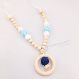 Custom Baby Initial Chewable Baby Bead Necklace