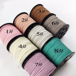 90 Meter Rope Pacifier Clips Suede Lined Leather Cord String for Jewelry