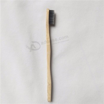Wholesale Biodegradable charcoal bristle bamboo toothbrush