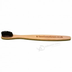 Biodégradable eco-Sympathique brosse à dents en bambou à poils de charbon