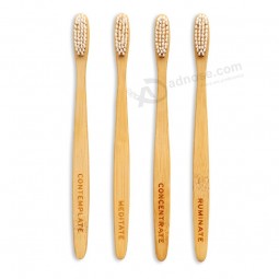 Biodegradable Eco-friendly charcoal custom bamboo toothbrush for kids